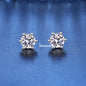 18K Plating Earrings S925 Sterling Silver D Color VVS1 Zircon Earring Stud for Women As Shinning As Diamond Wedding  Jewelry