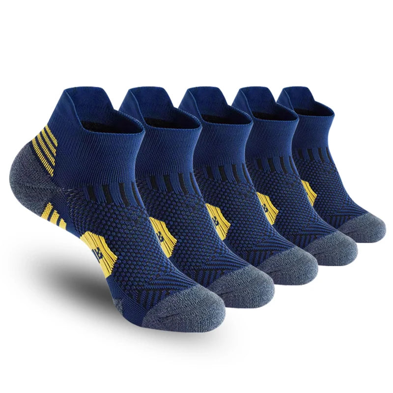 3 Pairs Profession Sports Socks For Man Marathon Compress Socks Men Running Socks  Thick Towel Bottom Short Socks Man Sox Gift