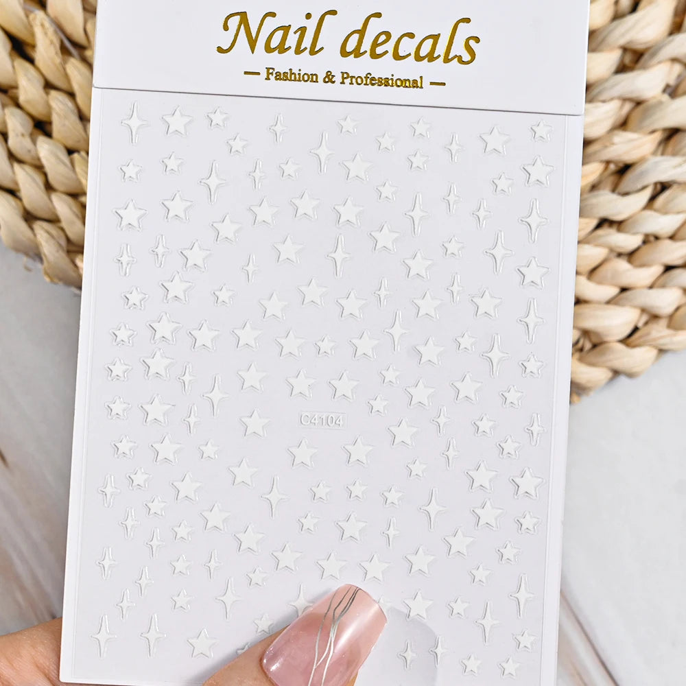 3D Metal Silver Flame Nails Stickers Gold Bronzing Stripe Lines Sliders Design Manicure French Nail Art Decoration Decal #Y2K