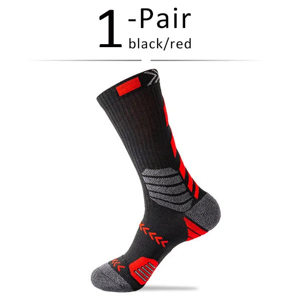 Elite Sport Cycling Basketball Socks Compression Running Man Black Trend Breathable Long Hiking Damping Athletic Professional