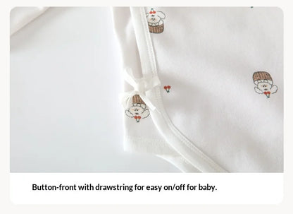 Spring Autumn Pure Cotton Long Sleeve Baby Bodysuit Triangle Crawling Suit Home Comfort Wear Bottom Covering Infant Garment