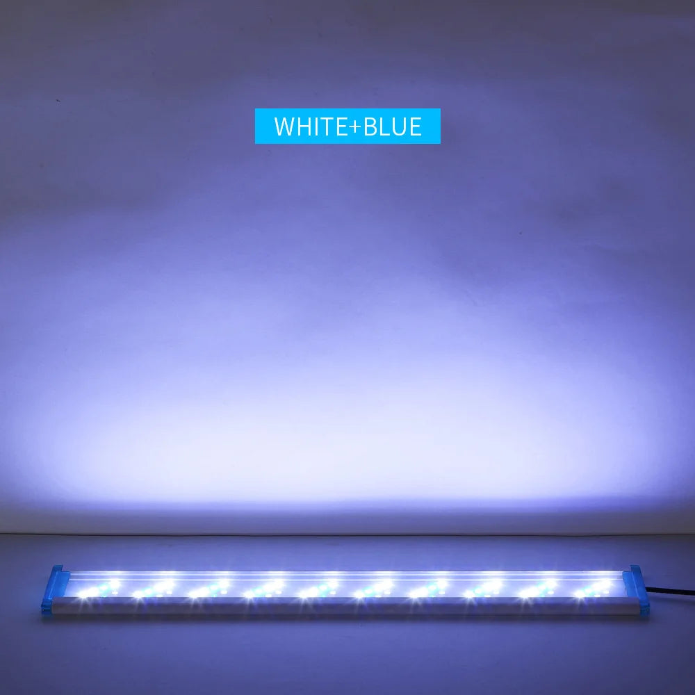 Extensible Waterproof Clip on Lamp For Fish Tank Super Slim Fish Tank Aquatic Plant Grow Aquarium LED Light 18-58cm 220V