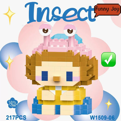 Insect Micro Animals Pet Cats Dog Building Blocks 3D Diamond Model BEE Snail Brick City Construction Toy for Children Kid Gift