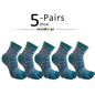 1/5 Pairs Colorful 5 Finger Socks Business Man Cotton Striped Young Casual Sweat-Absorbing Happy Party Dress Toe Short Socks