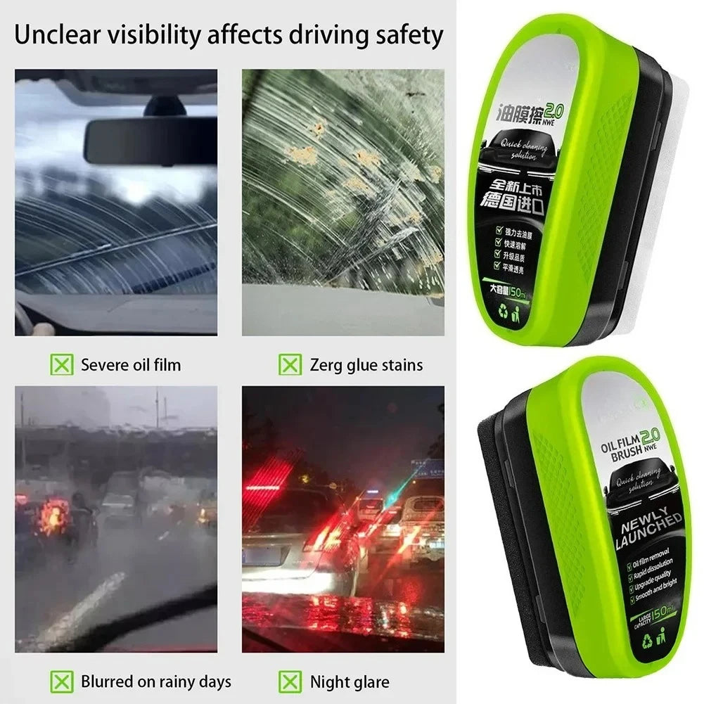 1/5PCS Car Glass Oil Film Wipe Windshield & Side Window Cleaner Instant Oil & Dirt Removal,Crystal Clear Vision & Rain Repellent