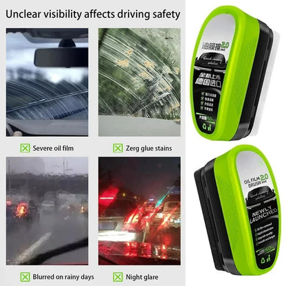 1/5PCS Car Glass Oil Film Wipe Windshield & Side Window Cleaner Instant Oil & Dirt Removal,Crystal Clear Vision & Rain Repellent