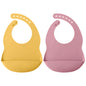 2PCS Toddler Silicone Breastplate Baby Bib Waterproof Solid Color Infant Bibs Newborn Feeding Burp Cloth Drooling Scarf