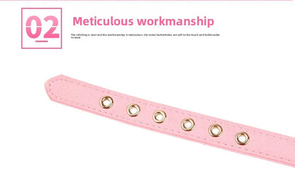 6 Colors Sexy PU Leather Bowknot Necklace Collar With Bell Bdsm Cosplay Slave For Women Bondage Gothic Choker Exotic Accessories