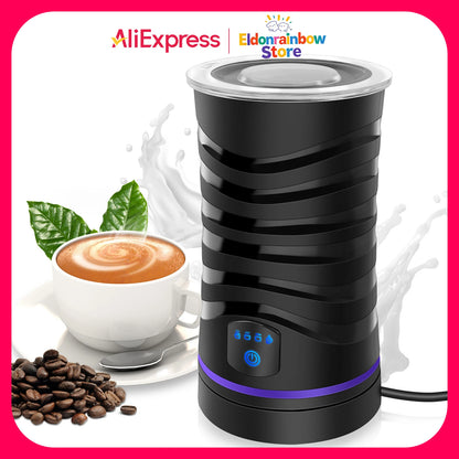 4-in-1 Electric Milk Frother & Warmer - 600ml Large Capacity, for Hot/Cold Froth, Hot Milk & Chocolate