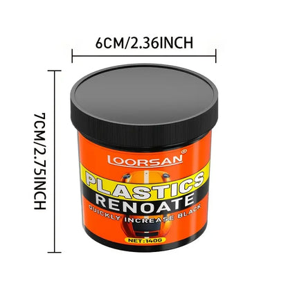 Car Interior Refurbishing Kit, Long-Lasting Plastic and Rubber Repair Agent - Enhances Black Frame Renewal, Tire Shine