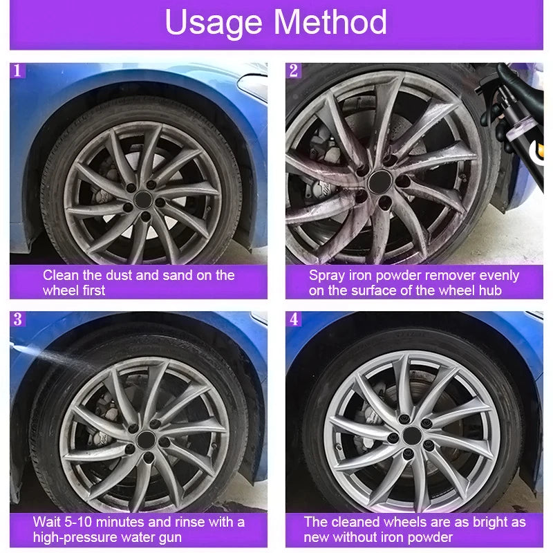 200ml Car Iron Remover Protect Paint Wheels And Brake Rim Metal Dust & Iron Powder Remover JB-XPCS 18