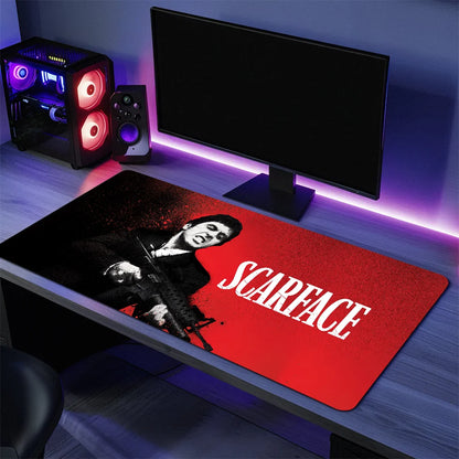 S-Scarface Tony Montana Mouse Pad Large Desk Mat Keyboard Ergonomic Office Rubber PC Non-slip Anti-fray Home Custom Best Price