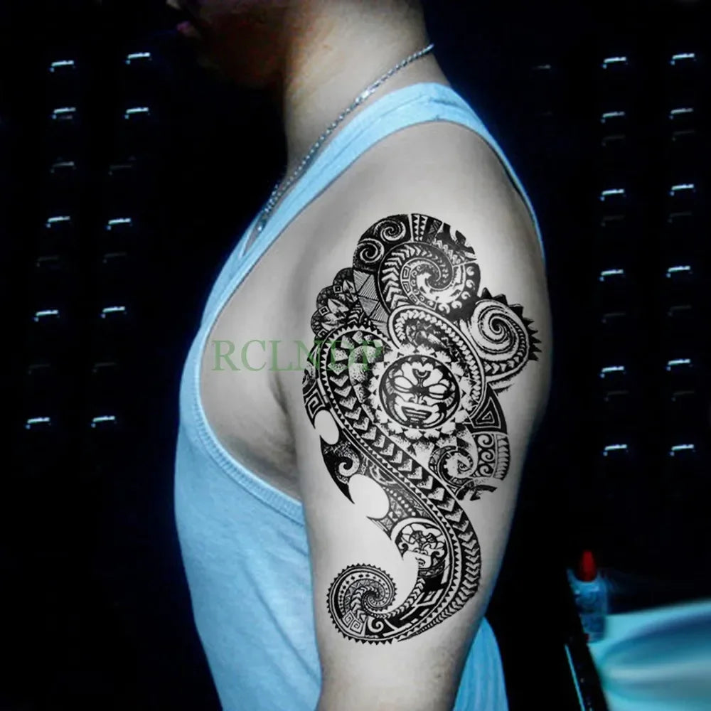 Waterproof Temporary Tattoo Sticker Joker Skull Letter Big Size Body Art Flash Tatoo Fake Tatto Stickers for Girl Men Women