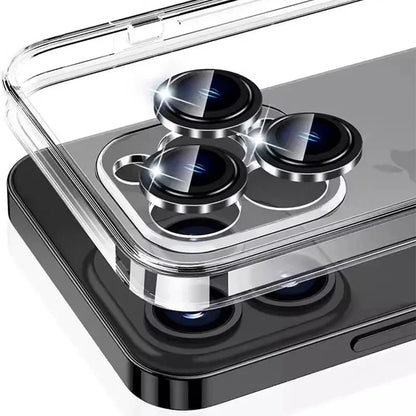 2-3Pcs Blue Colour Metal Lens Ring For IPhone 17 16 15 14 Pro Max Camera Protector Covers For IPhone 13 Pro Max Full Cover Glass