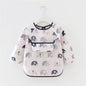 Newborn Baby Bibs Blouse Waterproof Long-sleeved Reverse Dressing Infant Eating Clothes Apron Bib Protective Clothing 0-2Years