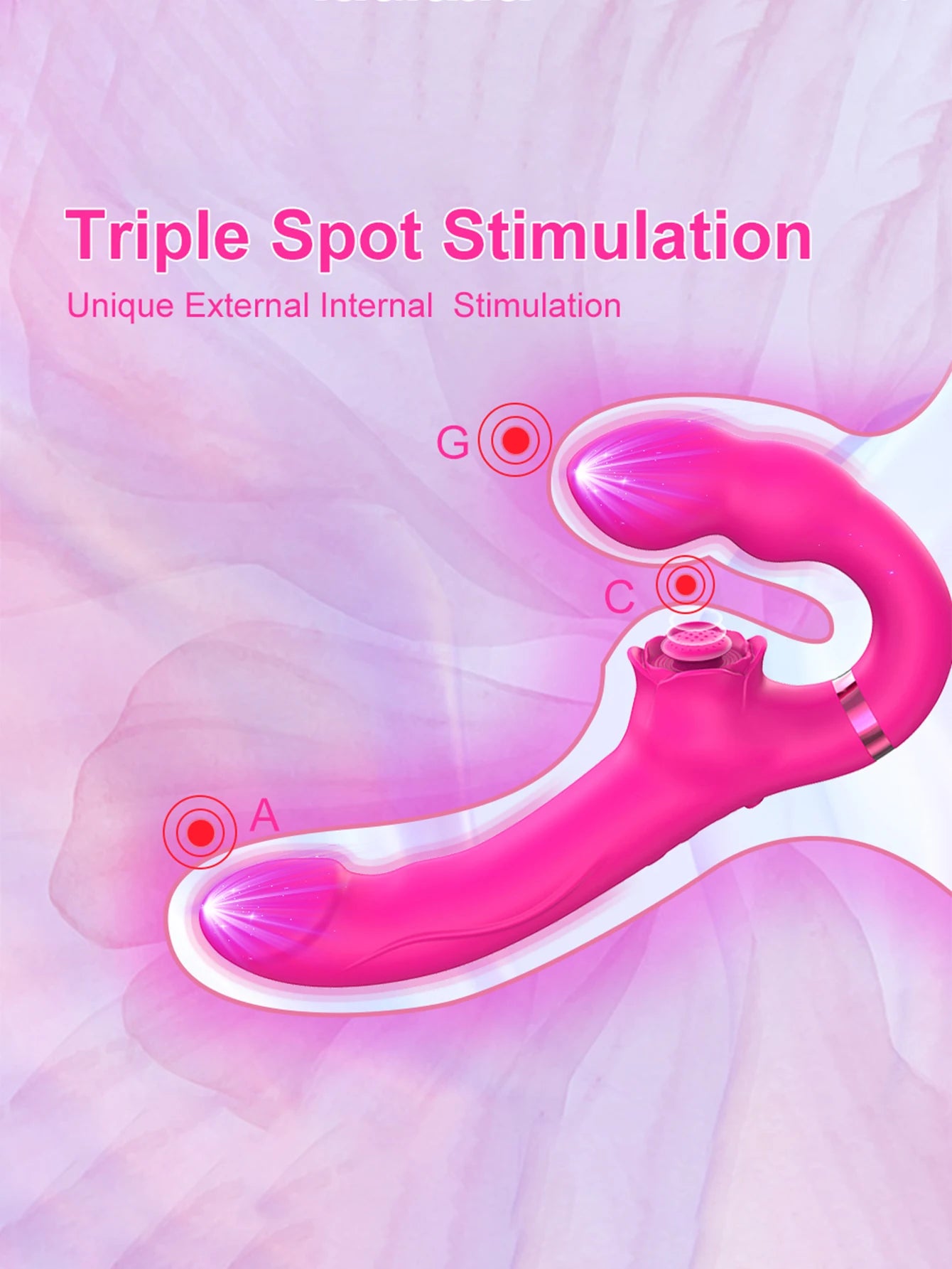 APP Strapless Strap-On G-Spot Dildo Vibrator Realistic Double-Ended Vibrating Butt Plug Anal Sex Toys for Women Lesbians Couples