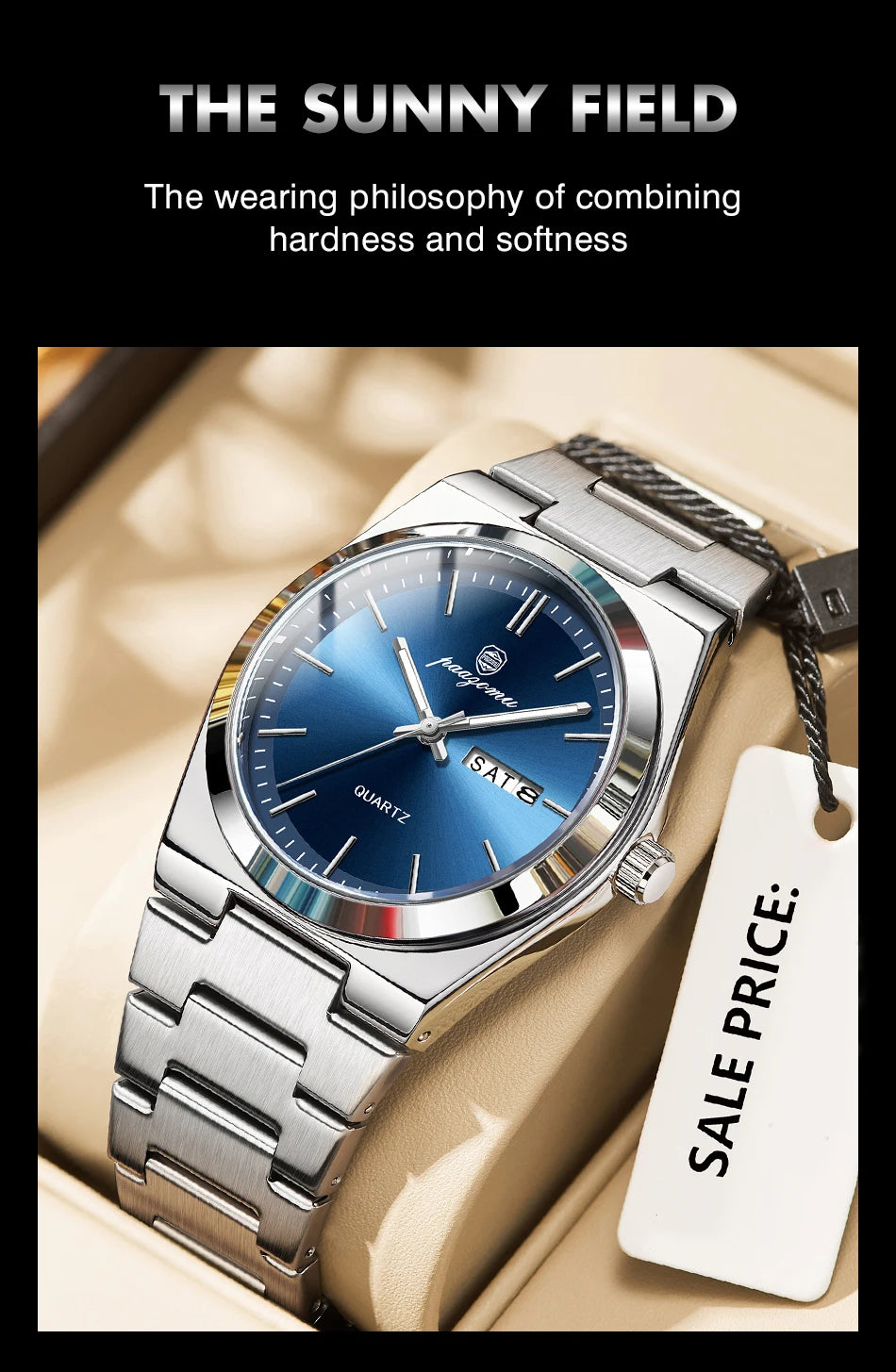 PAAZOMU Fashion Men's Quartz Watch Stainless Steel Waterproof Luminous Man Watch Chronograph Date Multifunction Watches For Men