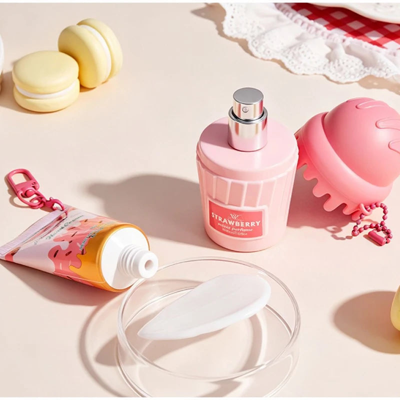 Dubai Arabia Gourmet Eau De Toilette 50ml Cherry Croissant Strawberry Chocolate Scent Cute Delicate Pendant Body Perfume Spray