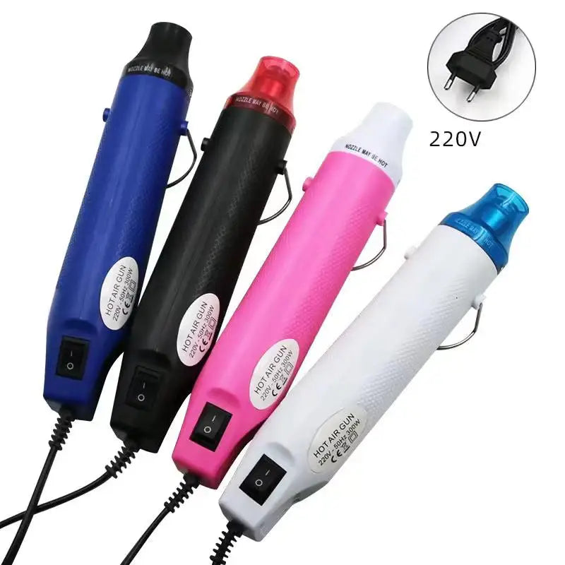 220V Hot Air Gun, Soldering Temperature Blower Eu Plug, Mini Heat Gun for Shrink Tubing, Car Wrapping & DIY Crafts