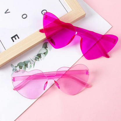 6/8/10/12pcs Wedding Bridal Shower Sunglasses Pink Red Heart Glasses Bride To Be Bridesmaid Gifts Bachelorette Hen Party Decors