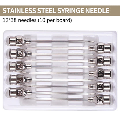 1ml-10ml Veterinary Automatic Continuous Syringe Adjustable Vaccine Injection 10pcs Needle for Livestock Pig Cow Sheep Chicken