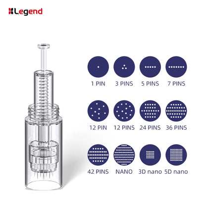 Microneedling Pen Electric Derma Pen With 12 Replacement Dermapen 36Pin Cartridges Adjustable Microneedle Professional Dermapen
