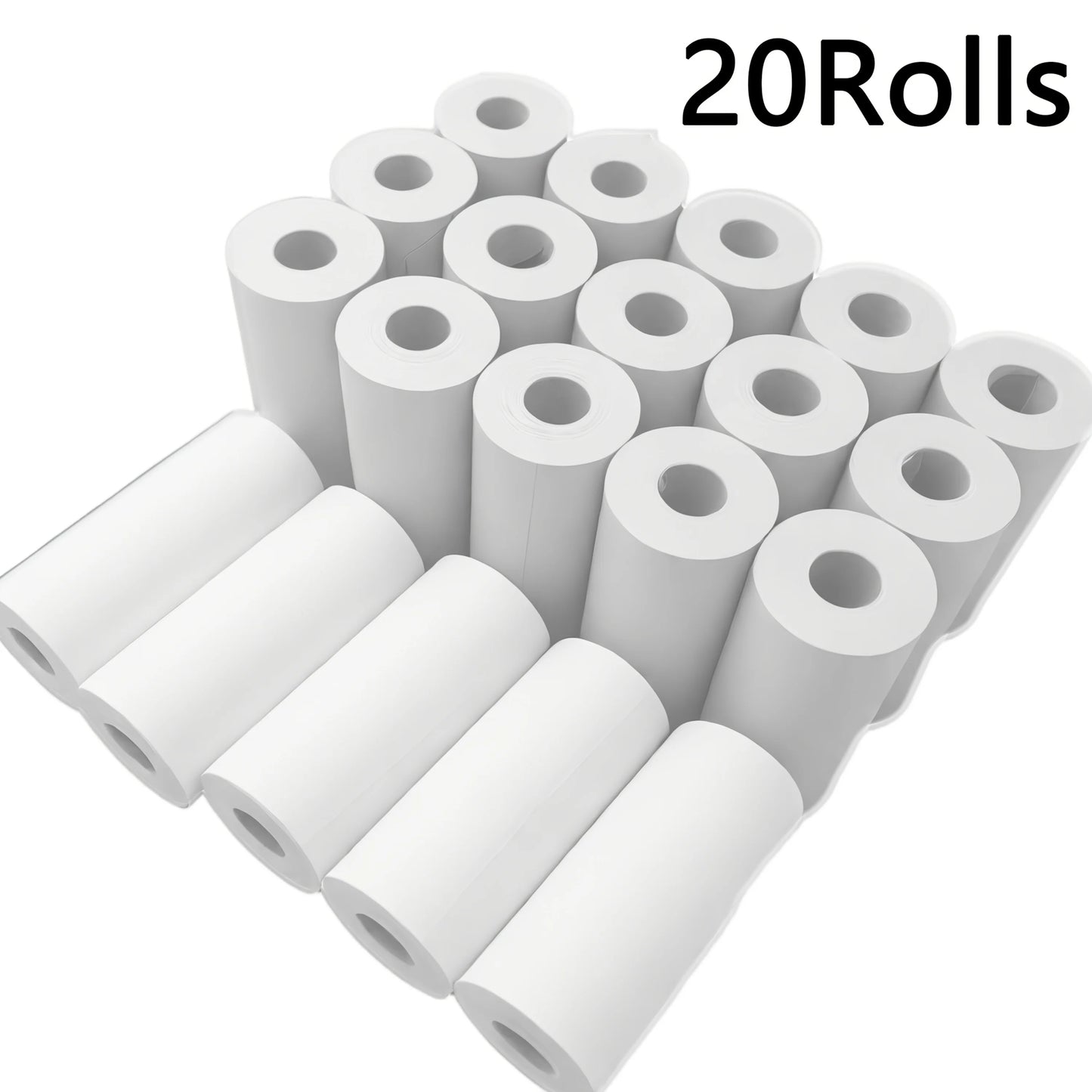 20 Rolls of 57Mm Wide White Thermal Paper Pocket Printers And Instant Cameras Roll, Printer Thermal Paper Photo Thermal Paper