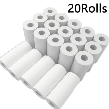 20 Rolls of 57Mm Wide White Thermal Paper Pocket Printers And Instant Cameras Roll, Printer Thermal Paper Photo Thermal Paper