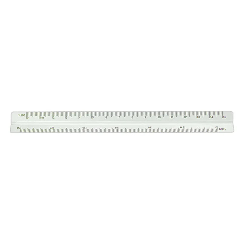 15cm Aluminum Triangular Scale Ruler - Student Architectural Measuring Tool for Drawing & Engineering