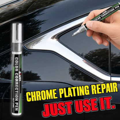 KJM Car Chrome Plating Repair Pen Metal Scratch Touch Up Paint Wheel Trim Rust Scratches Restoring Maintenance Pen