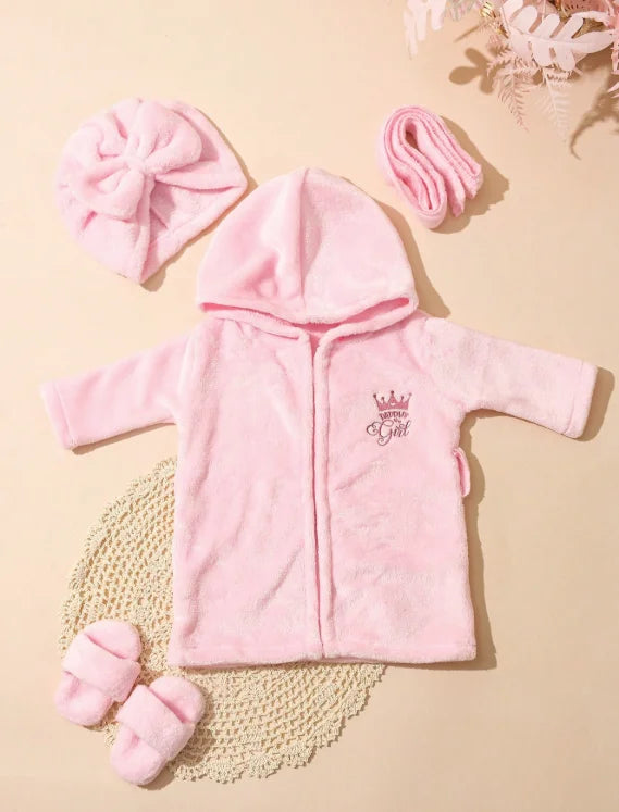 Newborn Photography Props Bathrobes Bath With Belt Shower Cap Outfit Photo Props for Infant Boys Girls Shoot  Accessories-HD