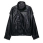 Women's Faux Leather Jacket 2025 New Fashion Autumn Black Long Sleeve Pebble Jacket Motorcycle Style Personality Ladies Jacket