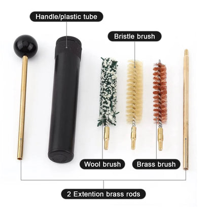 5Pcs/Set Gun Cleaning Kit Pistol Bore Cleaner Brush/Mop for .22/.223/.357/.38/.45 Cal 9mm 5.56mm Universal Gun Cleaning Set