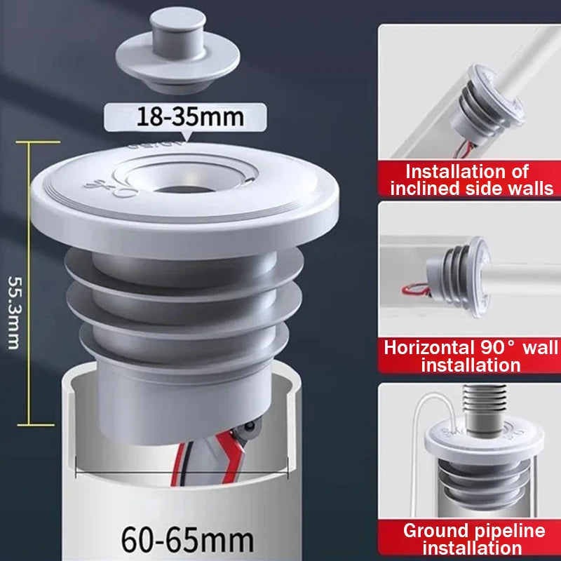 Silicone Bathroom Sewer Seal Ring Kitchen Sink Sewer Pipe Seal Plug Washing Machine Anti-odor Leakage Floor Drain Seal Connector