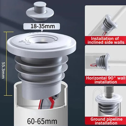 Silicone Bathroom Sewer Seal Ring Kitchen Sink Sewer Pipe Seal Plug Washing Machine Anti-odor Leakage Floor Drain Seal Connector