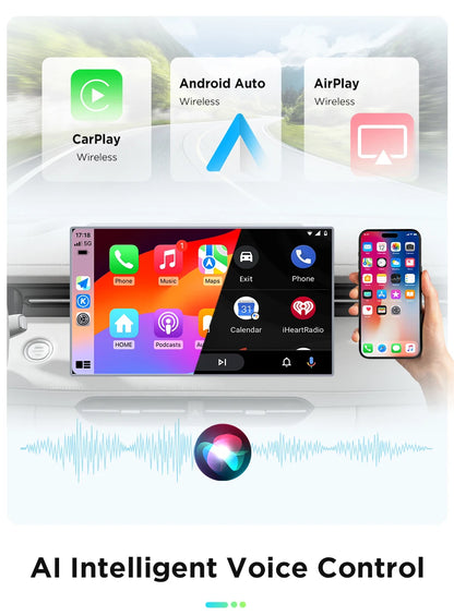 Junsun Wireless CarPlay Android Auto Car Radio for Renault Clio 4 2012- 2017 2 DIN Multimedia Stereo with Built-in Cooling Fan GPS Navigation SWC Bluetooth FM RDS DSP IPS Screen Car Intelligent Systems 4G WiFi 8 Core