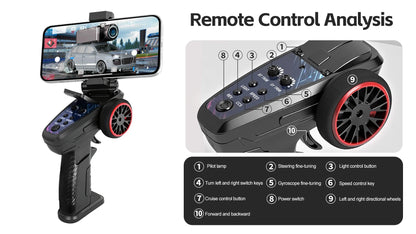 WLtoys 1/64 Mini RC Car with 720P FPV Camera Wifi APP Control 2.4G Reomte Contorl Racing Vehicle Toy for Children 6405 6406