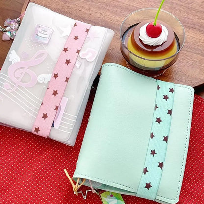 Kawaii Star Elastic Band for Planner Notebook INS Style Journal Closure Strap Cute Scrapbooking Stationery Accessories