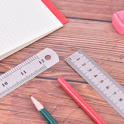 30cm  METAL RULER Stainless Steel Straight Edge Drawing Cutting Non Skid Back
