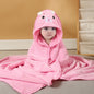 1 Cute Cartoon Animal-Shaped Multifunctional Large Towel for Infants and Toddlers, Made of Soft Coral Fleece Fabric, Polyester Material, Quick-Drying and Water-Absorbent Design, Can Be Used as a Bath Towel, Blanket, or Bathro