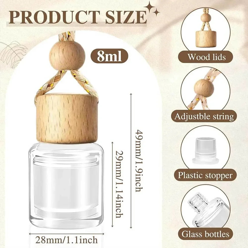 2 Pack Car Air Freshener Diffuser 2 Pack Hanging Air Freshener Diffuser - Vanilla Cream Fragrance Oil Air D iffuser for Car