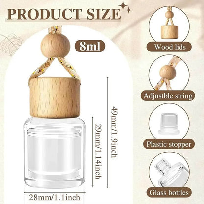 2 Pack Car Air Freshener Diffuser 2 Pack Hanging Air Freshener Diffuser - Vanilla Cream Fragrance Oil Air D iffuser for Car