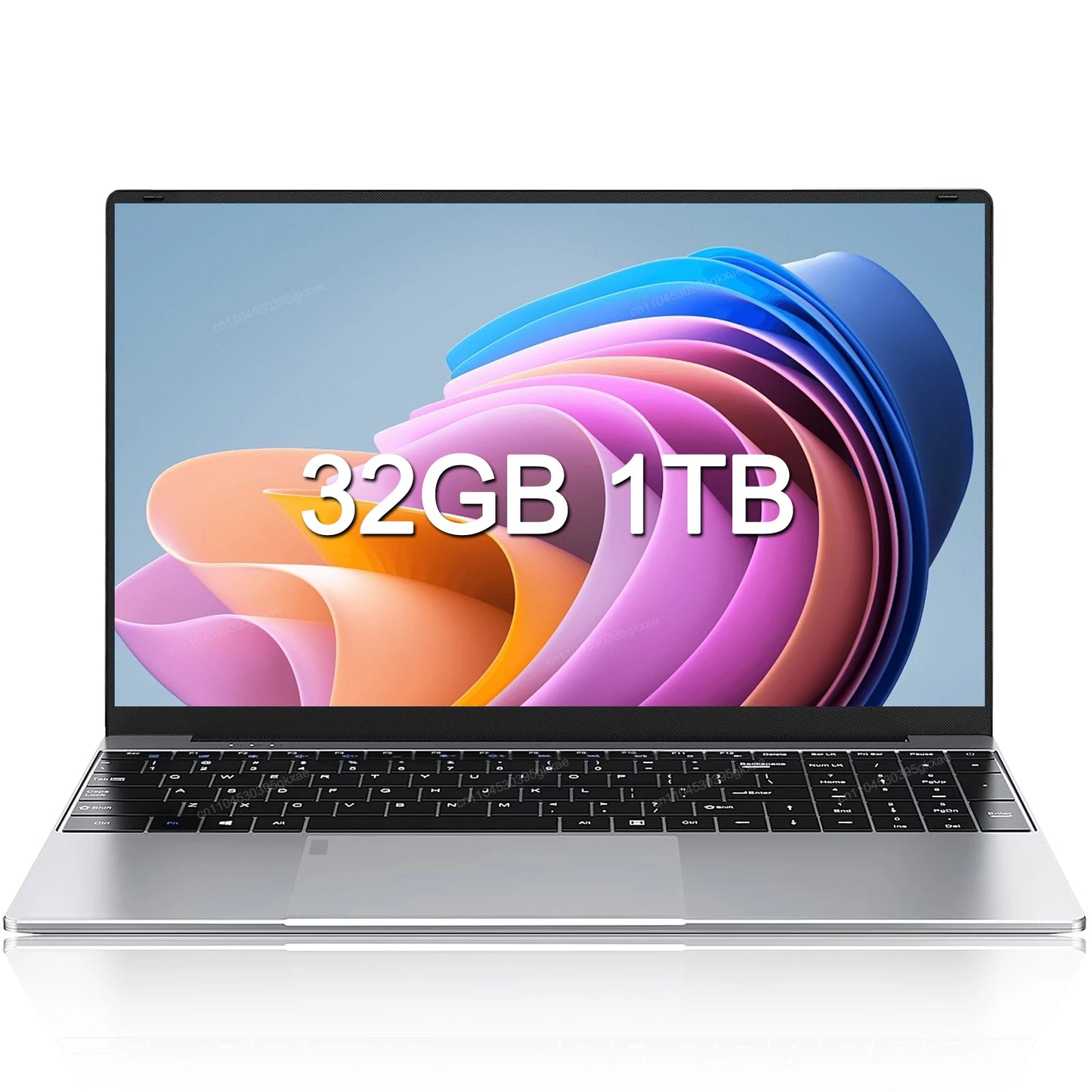 LENO 15.6" Laptop Large-screen 32GB RAM 2TB SSD Intel 6500Y Office Windows11 Notebook 5000mAh Gamer PC with Backlit Fingerprint