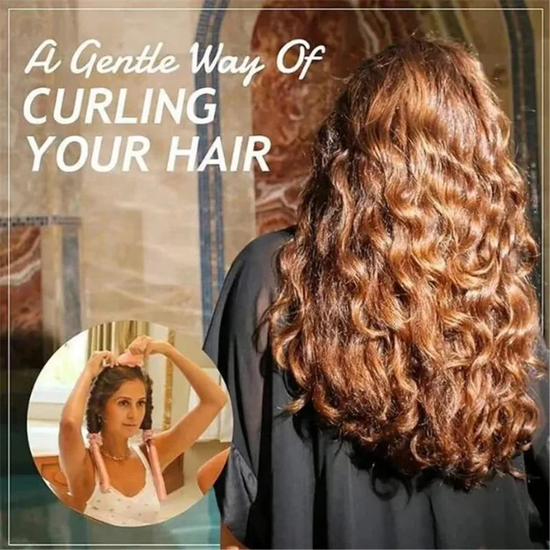Heatless Curling Rod Headband Satin Bonnet Set No Heat Hair Curler Hair Rollers Soft Curlers Lazy Curls Sleeping Hat Night Cap