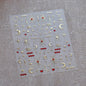 1pcs 5D Star Moon Nail Stickers Kawaii Pink Retro Bronzing Nail Art Sticker Decorations Decals DIY Adhesive Slider Accessories