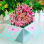 Pop Up 3D Greeting Card Paper Flowers Bouquet Postcard for  Birthday Mothers Father's Day Graduation Wedding Valentine's Day