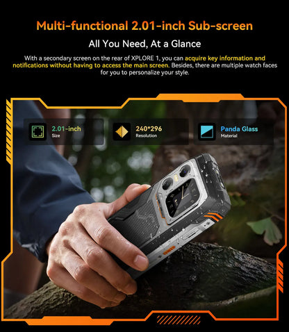 Blackview XPLORE 1 Outdoor 5G Rugged Smartphone Android 15, 6.78'' 2.4K Display, 16GB+512GB, 20000mAh, Waterproof Mobile Phone