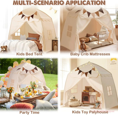 Bed Tent for Kid Child Toys Tents Kids Play Tent Bed Canopy Privacy Space Sleeping Drafty Room Dream Tents Indoor Play Tent