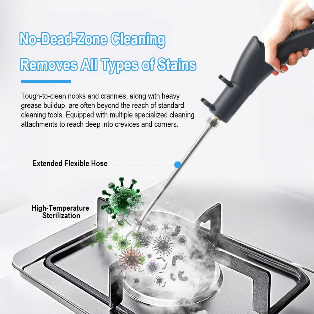 Multifunctional Handheld High Pressure Steam Cleaner Portable Household Steam Machine for Kitchen Hood Home Car Cleaning