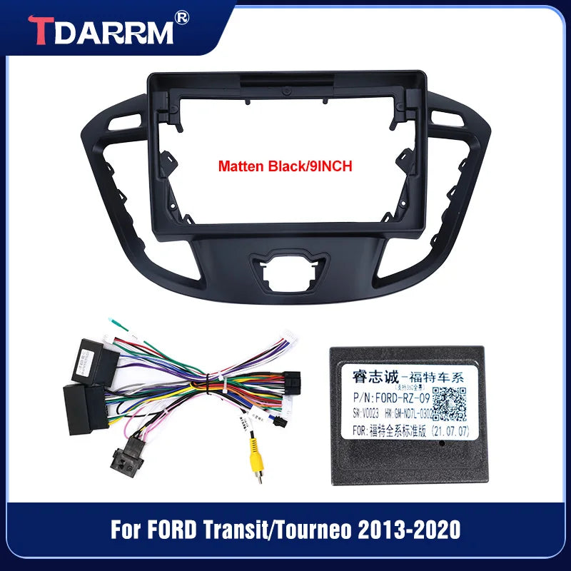 For FORD Transit/Tourneo 2013-2021 Car Radio Fascias Android Stereo Player 2 Din Head Unit Panel Dash Frame Installation Trim